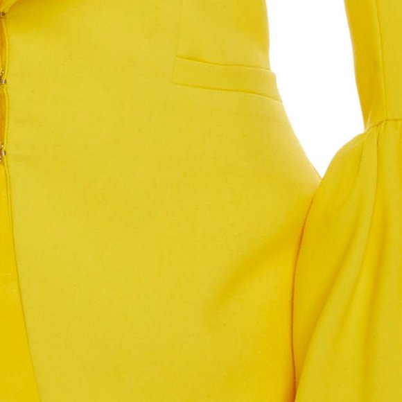*SOLD* Prabal Gurung Tulip-sleeve Crepe Blazer In Yellow ss19 - Picture 3 of 11